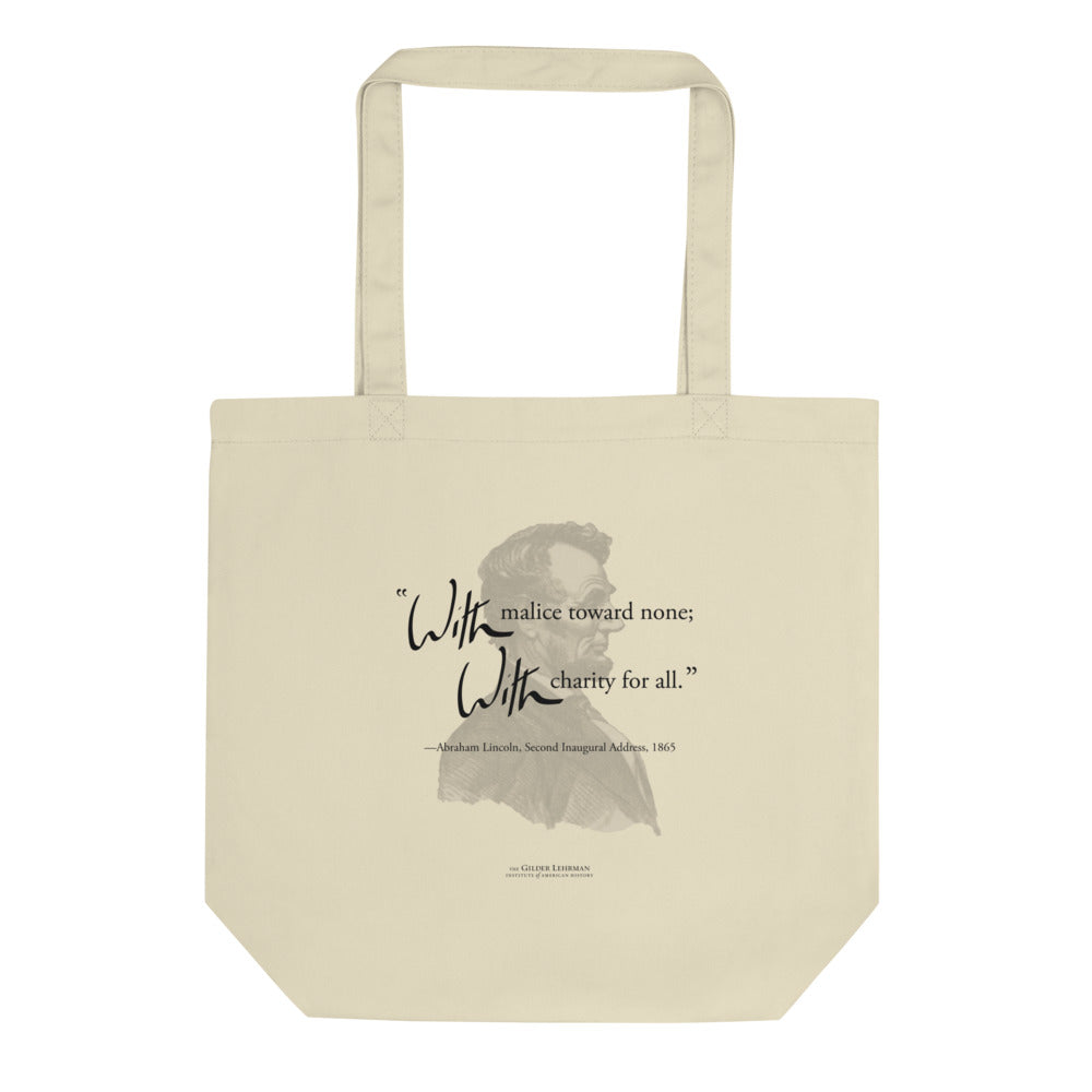 Lincoln With Malice Towards None tote bag